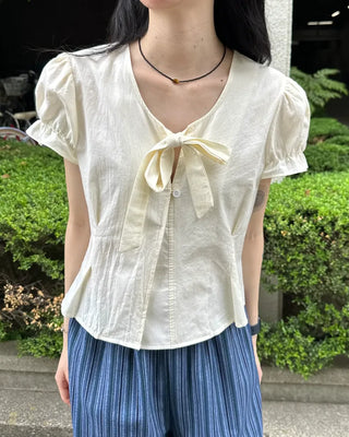 Ribbon string blouse