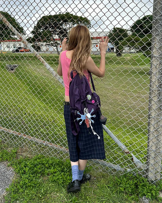 (ORIGINAL) Tartan Check Half Wide Easy Pants
