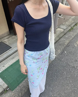 Flower Midi Skirt