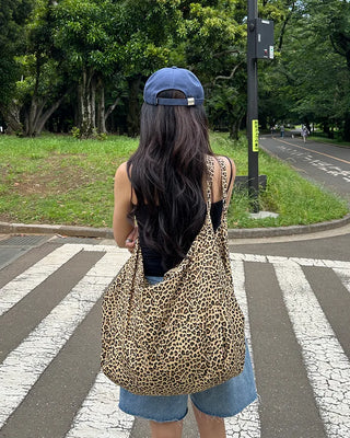 3-way leopard print big bag