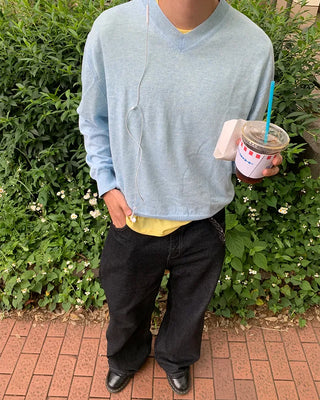Simple layered crew neck short-sleeve T-shirt
