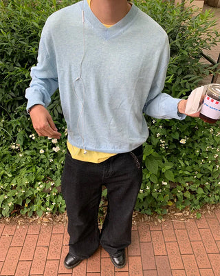 Simple layered crew neck short-sleeve T-shirt