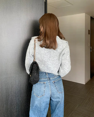 Big Collar Point Knit
