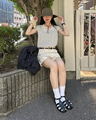 Simple cotton shorts