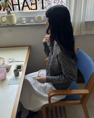 Polka Dot Round Cardigan