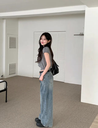 Slit Leather Shoulder Bag