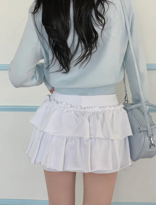 Round knit cardigan