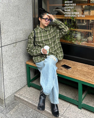 Unique distressed vintage jeans