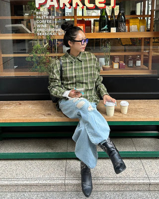 Unique distressed vintage jeans