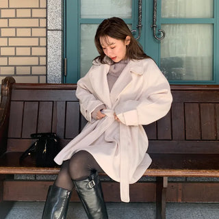 High-neck half coat