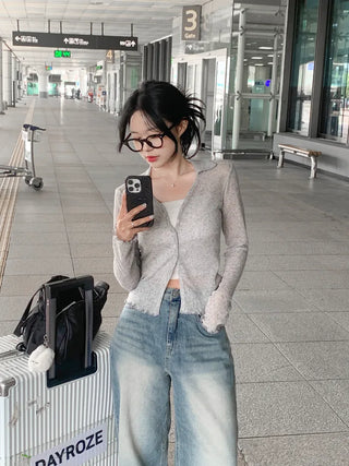 Summer slit collar cardigan (7 colors)