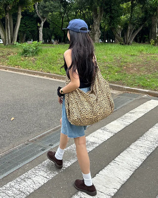 3-way leopard print big bag