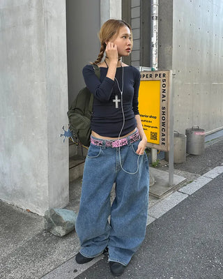 Boat neck cropped sleeve cut and sew