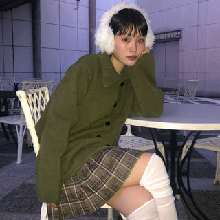 Checkered mini skirt