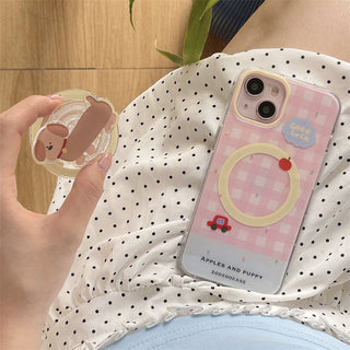 dachshund magnetic suction iPhone Case + dachshund holder