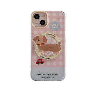 dachshund magnetic suction iPhone Case + dachshund holder