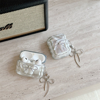 high-grade feather bowknot for airpods
