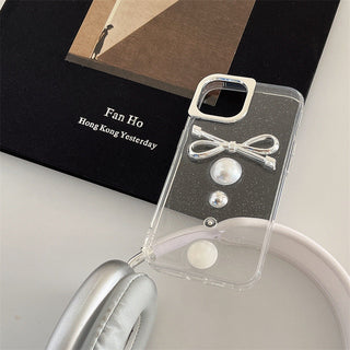 high-grade pearl bow iPhone Case
