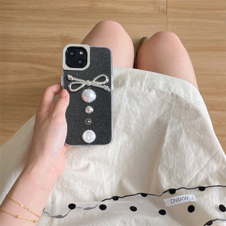 high-grade pearl bow iPhone Case
