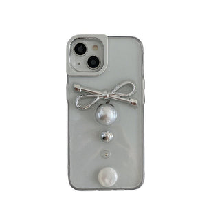 high-grade pearl bow iPhone Case