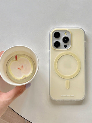 double-layer magnetic green apple for iPhone Case + Stand