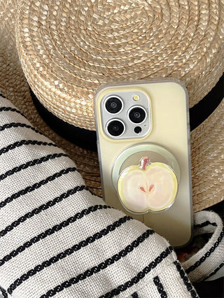 double-layer magnetic green apple for iPhone Case + Stand