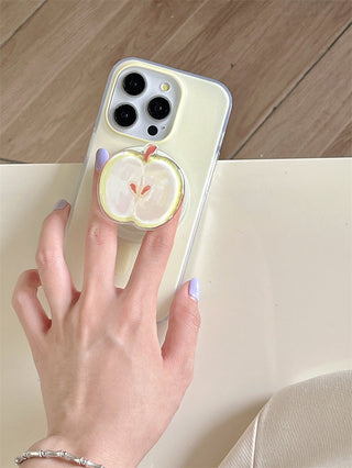 double-layer magnetic green apple for iPhone Case + Stand
