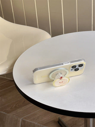 double-layer magnetic green apple for iPhone Case + Stand