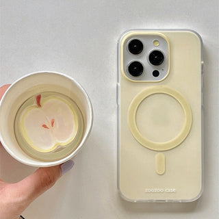 double-layer magnetic green apple for iPhone Case + Stand