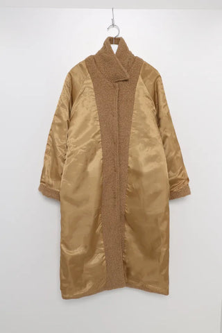 Boucle Collar Long Coat