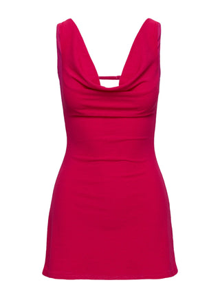 Killer Queen Cowl Mini Dress Pink Tall