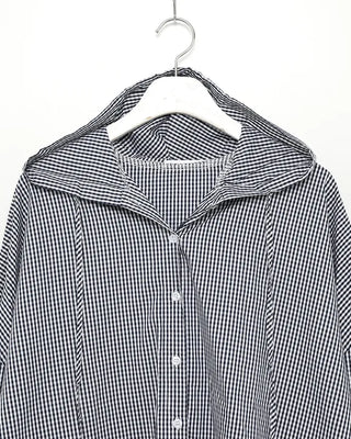Checked hoodie shirt