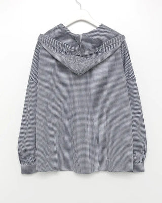 Checked hoodie shirt