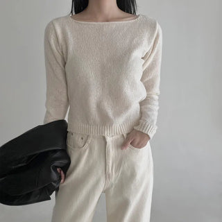 Boat neck soft knit