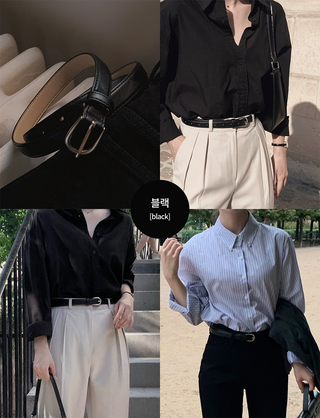 #LENTO. (Over 200,000 sold) Classic Belt (silver/gold)