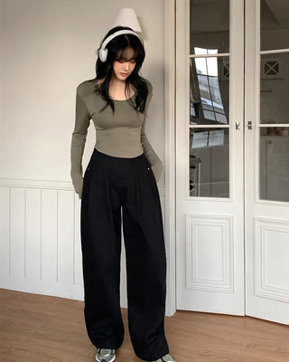 Round spandex T-shirt