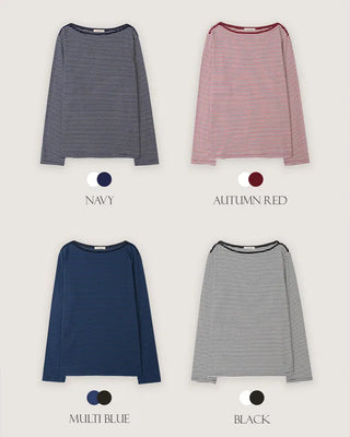 (4 colors) Slim Stripe T-shirt