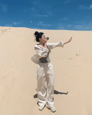 Mood Elastic Waist Chino Pants