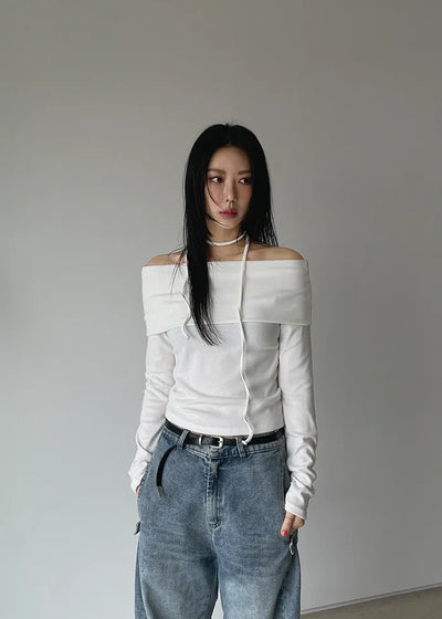 strap off shoulder T (4c)
