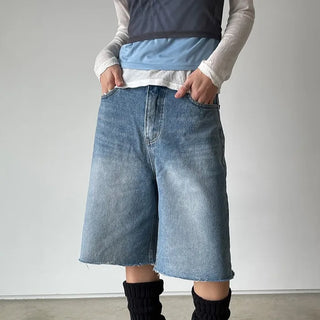 cutting burmuda denim pants (s/m)