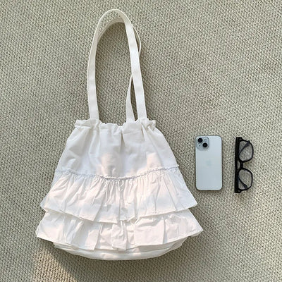 Tiered ruffle shoulder bag