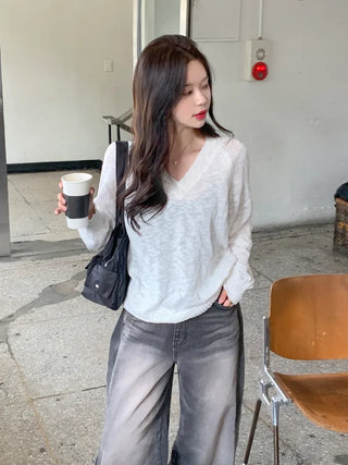 V-neck knit (5 colors)