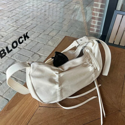 Ribbon Shirring Ballet Core Shoulder Bag (4 colors)