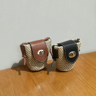 Rattan buckle mini shoulder bag (2 colors)