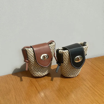 Rattan buckle mini shoulder bag (2 colors)