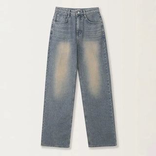 Long straight denim pants
