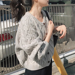Cable cardigan
