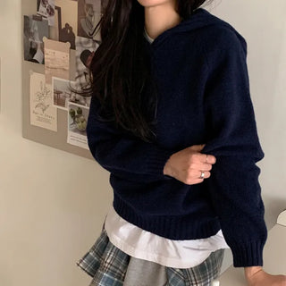 Patchwork Hooded Knit