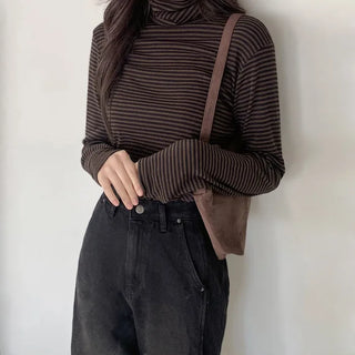 Striped turtleneck