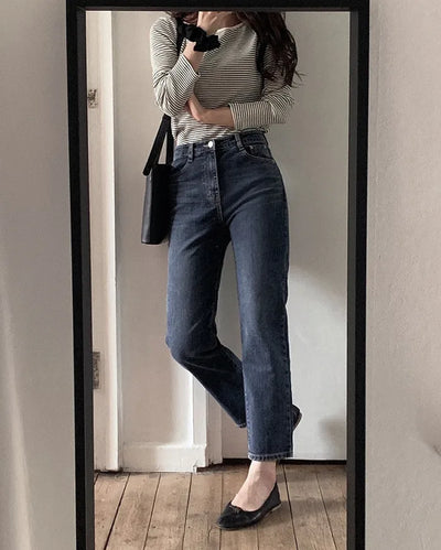(basic/long) Land Dark Denim Pants